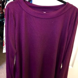 Almost cashmere soft, mulberry mock turtleneck